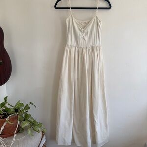 Christy Dawn Bernice Dress (XS) in Natural Regenerative Pointelle